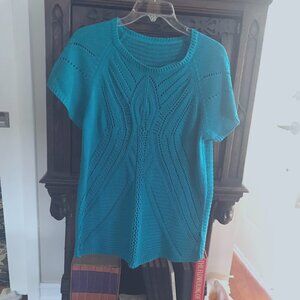 DARK TURQUOISE KNIT SWEATER SIZE XXL